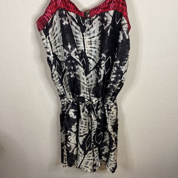 Da-Nang Printed 100% Silk Romper Sz M - Picture 6 of 10